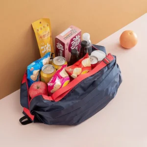 Large Capacity Foldable Shopping Bag, Portable Travel Bag, Portable Storage Bag, One Shoulder Backpack, Organizing Bag 1