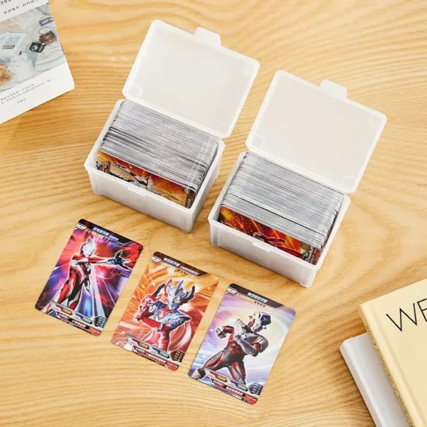 2PCS Small Semi-Transparent Plastic Cards Cases Folder Matte Flip-Top Jewelry Box Accessories Storage Organize Packaging Boxes 2