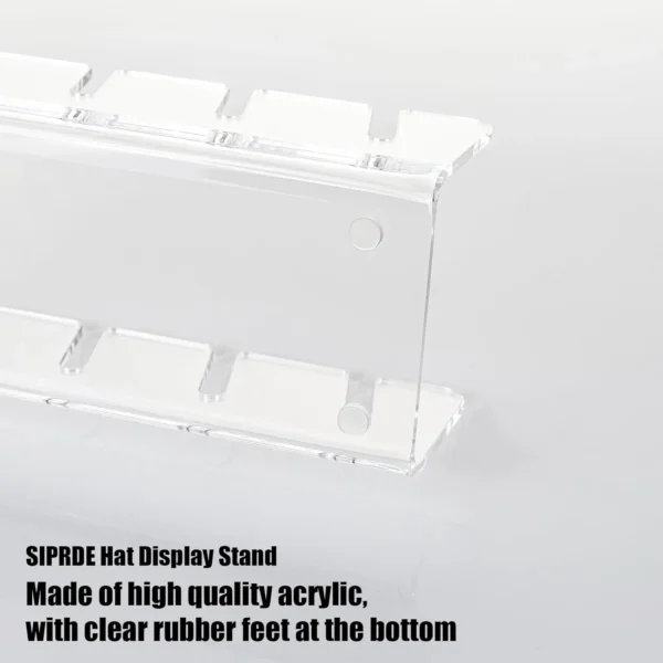 7-Holes Baseball Cap Display Rack Durable Clear Acrylic Hat Holder for Home Closet Storage Organization Stores Decoratio 5
