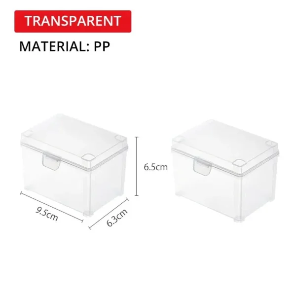 2PCS Small Semi-Transparent Plastic Cards Cases Folder Matte Flip-Top Jewelry Box Accessories Storage Organize Packaging Boxes 6