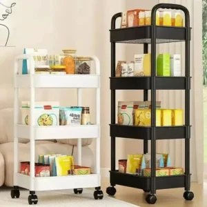 Mobile Storage Rack Trolley Household Kitchen Organizer Multi Storey Bathroom Cart Bedroom Snacks Storage Shelf Home Accessories 1