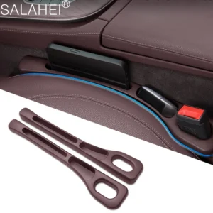 2pc Car Seat Gap Filler Organizer Pu Waterproof Car Seat Gap Plug Strip with 2 Grooves Seat Gap Storage Auto Interior Accessorie 1