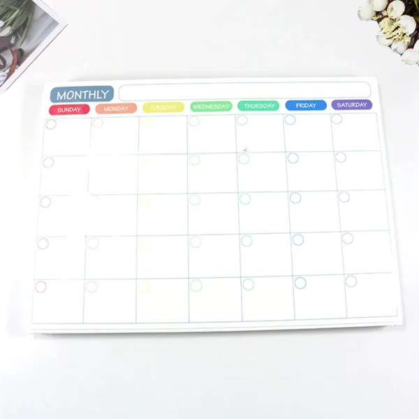 Calendar Table Dry Erase Fridge Sticker Message Board Menu Magnetic Calendar For Fridge Monthly Weekly Planner Whiteboard 4