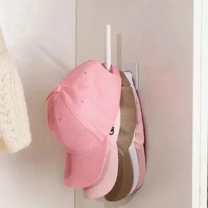 Hat Rack for Baseball Caps Adhesive Hat Hooks for Wall Cap Hanger Storage Cap Organizer No Drilling Hat Holder for Door Closet 1