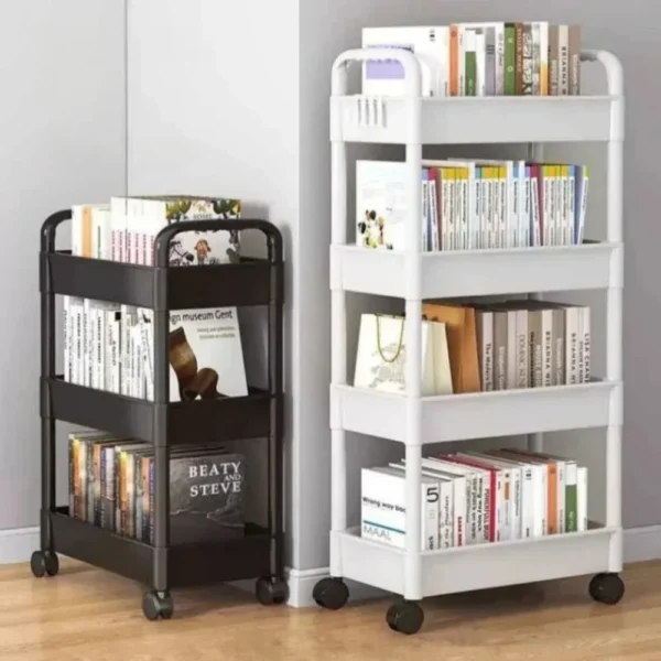 Mobile Storage Rack Trolley Household Kitchen Organizer Multi Storey Bathroom Cart Bedroom Snacks Storage Shelf Home Accessories 3