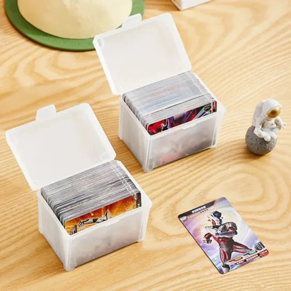 2PCS Small Semi-Transparent Plastic Cards Cases Folder Matte Flip-Top Jewelry Box Accessories Storage Organize Packaging Boxes 3