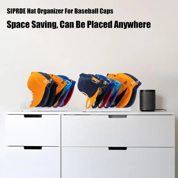 7-Holes Baseball Cap Display Rack Durable Clear Acrylic Hat Holder for Home Closet Storage Organization Stores Decoratio 3