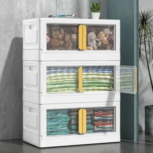 Large Capacity Storage Box Foldable Portable Plastic Clothes Toy Storage Bin Doll Storage Container Home Wardrobe Organizer 1PC 1