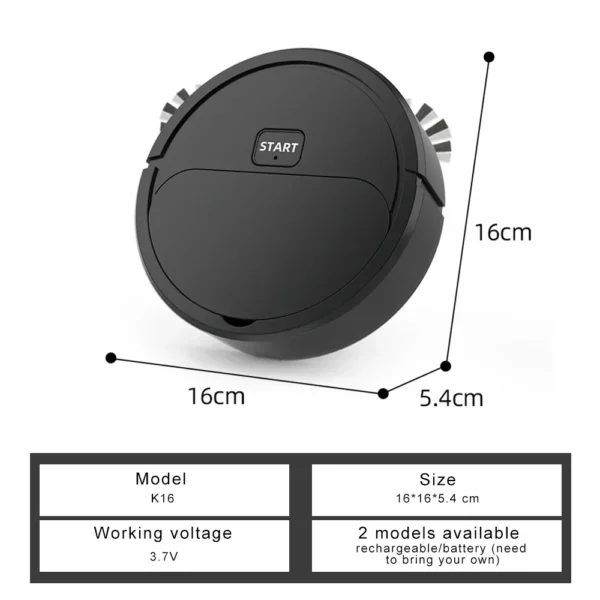 2024 Automatic Portable Mini Home Floor Robotic Vacuum Cleaner USB Rechargeable Wet Dry Three-In-One Sweeping Machine for Home 5