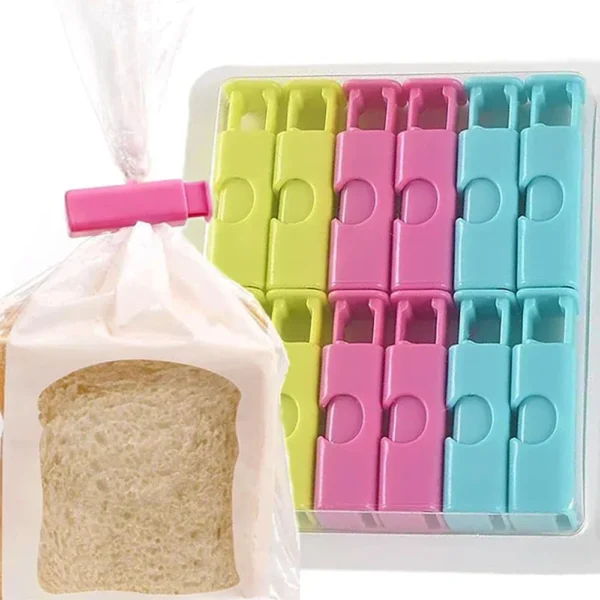 12/1Pcs Food Sealing Clips Bread Storage Bag Clips For Snack Wrap Bags Spring Clamp Reusable Kitchen Organization Sealing Clamp 5