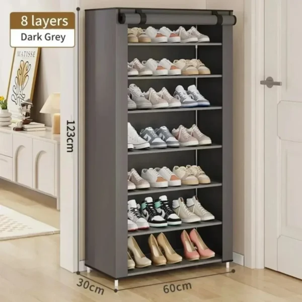 Dustproof Shoe Storage Rack Organizer Multilayer Nonwoven Shoes Storage Cabinet Home Hallway Space-saving Cabinets Shoe Shelf 6